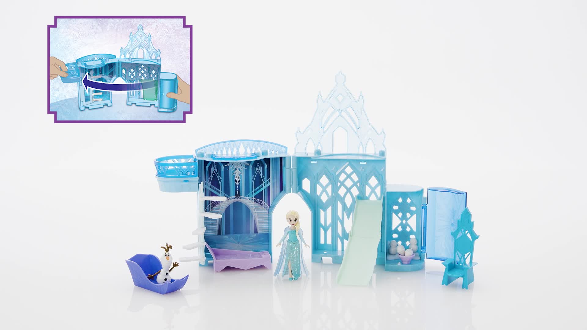 Muñecas Minis castillo de hielo Elsa HLX01