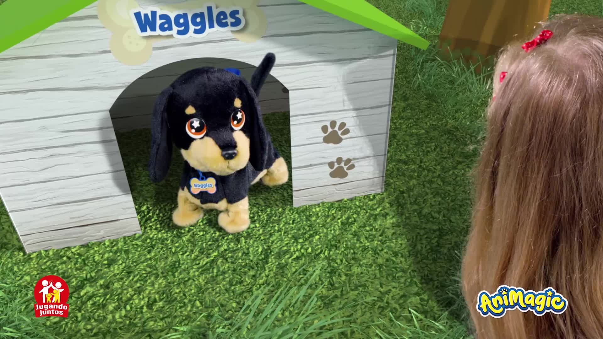 Peluche interactivo waggles animagic - mi perrito salchicha 