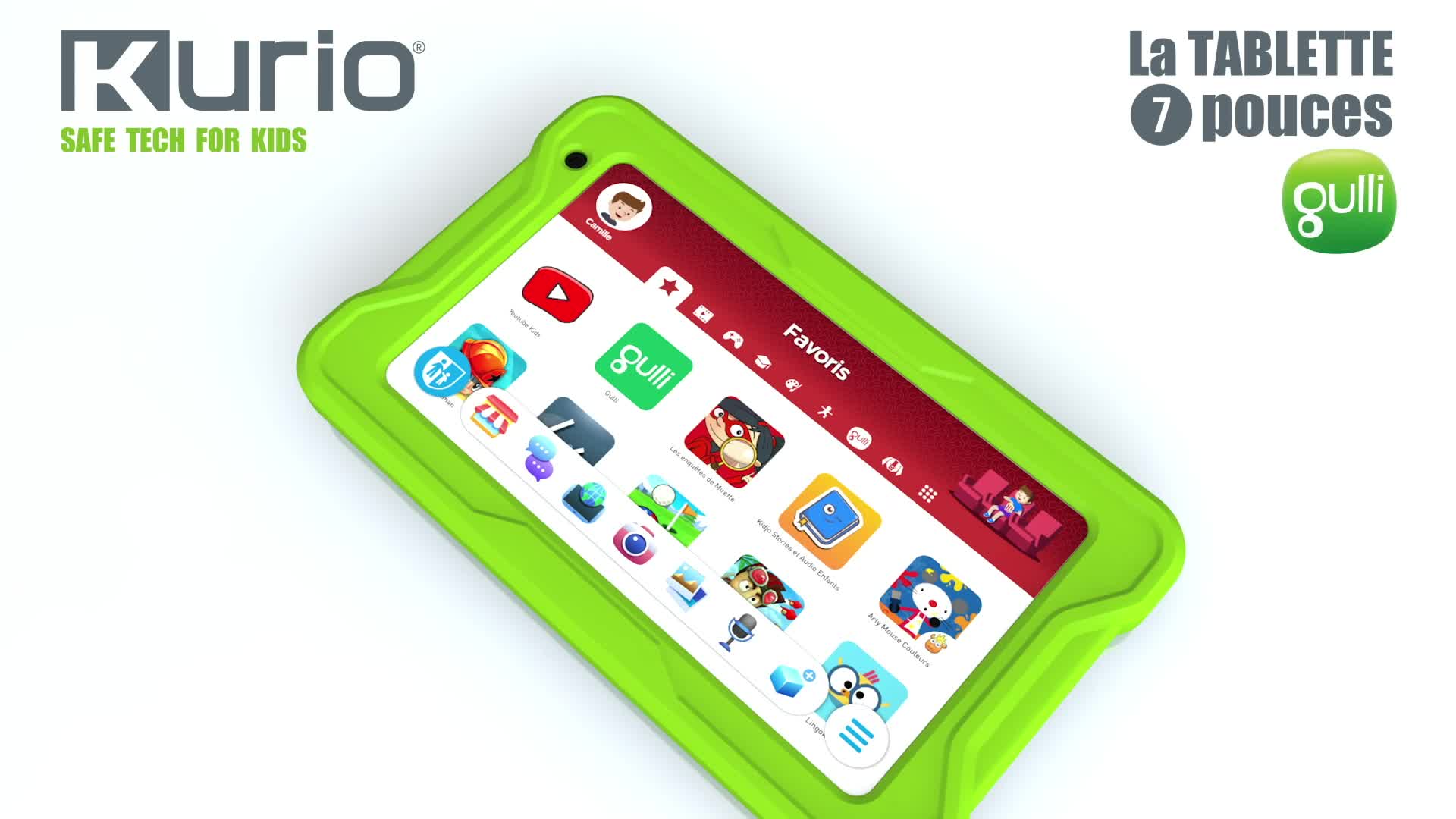 Tablette éducative Kurio Gulli Connect 4 7 Pouces 32 Go Android 13 -  Tablettes educatives