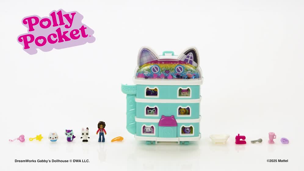 Polly Pocket - Coffret Gabby's Dollhouse et la maison magique