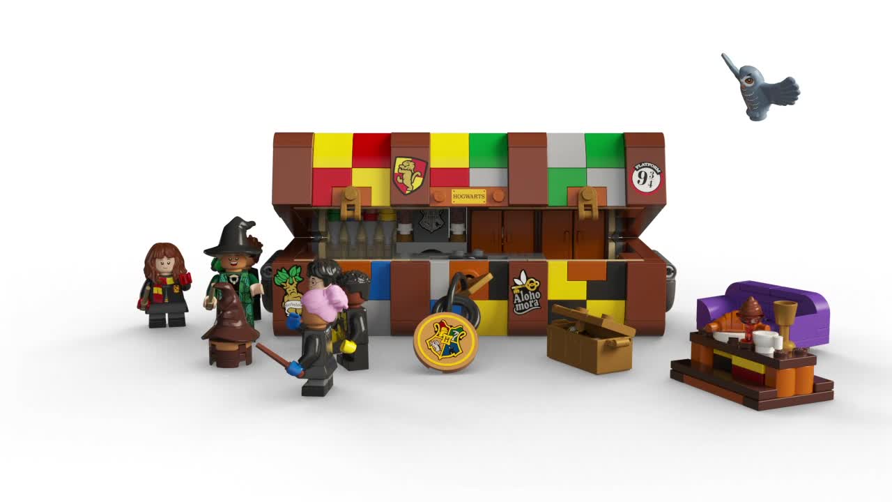LEGO 76399 Harry Potter La Malle Magique De Poudlard, Jouet  Personnalisable, Création d'Accessoire et Personnages, Enfants 8 Ans marron  - Lego