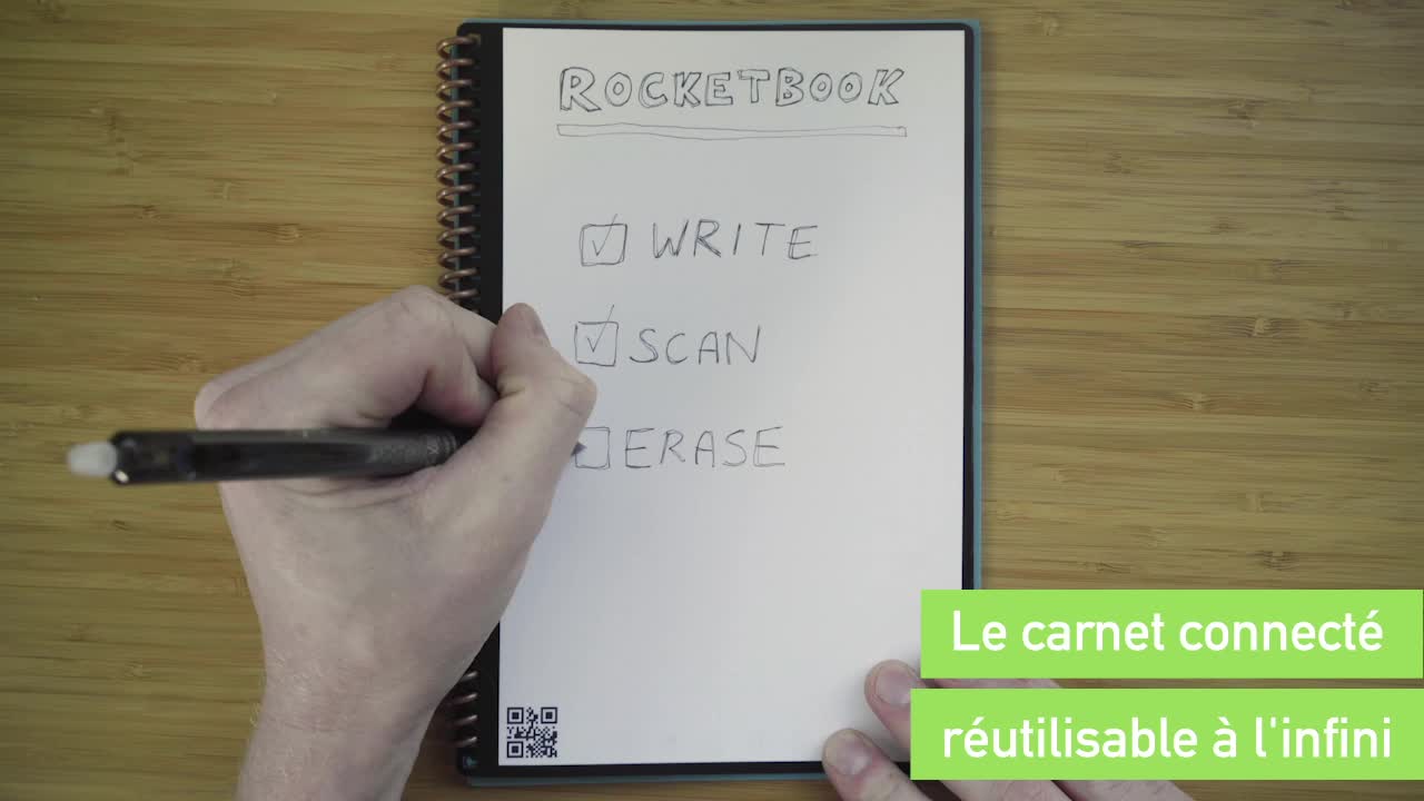 Carnet Connecté Réutilisable Rocketbook Flip Exécutif Executive 15.2 cm x  22.4 cm A5 Noir - Carnets et journaux intimes - Achat & prix