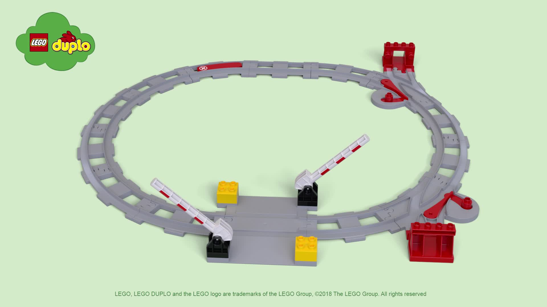 LEGO 10882 Duplo Ma Ville Les Rails du Train, Jeu de Construction, Circuit  avec Brique d'action Rouge pour Enfants de 2 Ans et Plus : : Jeux  et Jouets