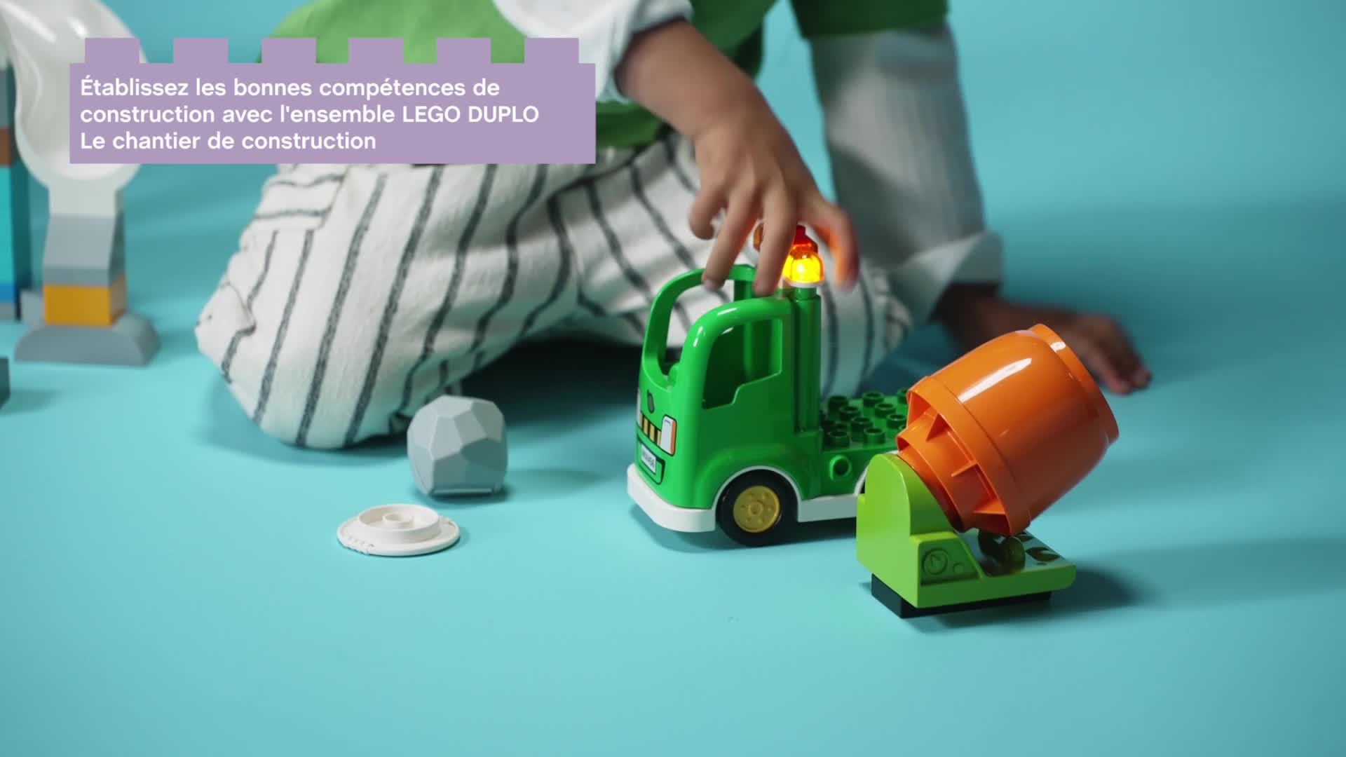LEGO 10990 Duplo Ma Ville Le Chantier de Construction avec Grue, Bulldozer  et Bétonnière, Jouet Sensoriel, Grandes Briques, avec Sons et Lumières
