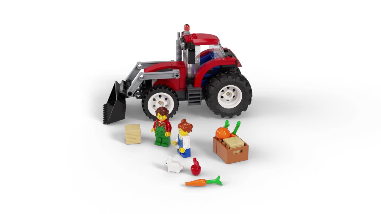 LEGO City 60287 Le tracteur Jouet, jeux de la ferme avec les figurines de  fermier et de lapin pour garçon ou fille de 5 ans