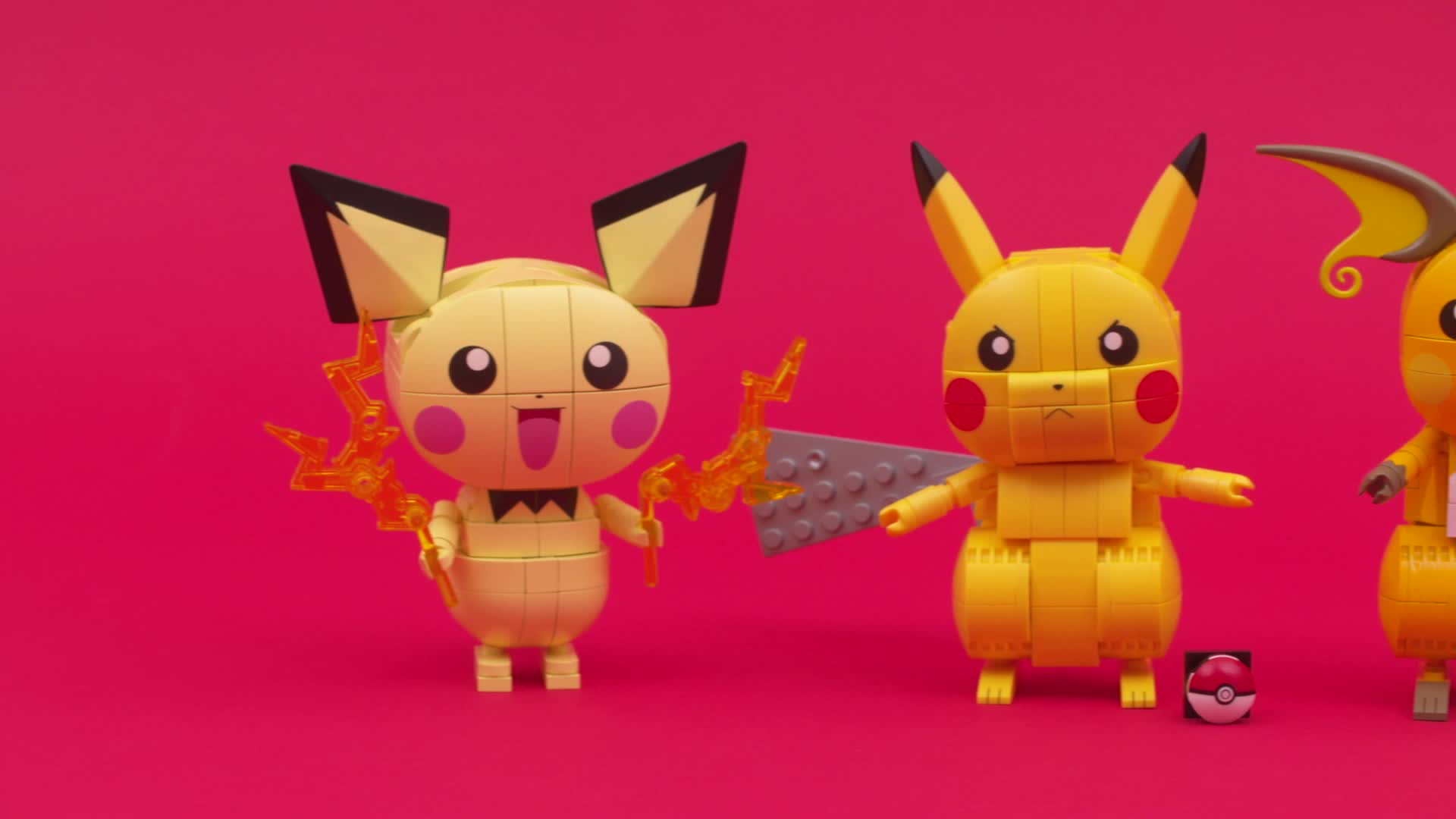 MEGA Pokémon 3 figurines évolutions de Pikachu à construire, jeu de briques  de construction, 622 pièces