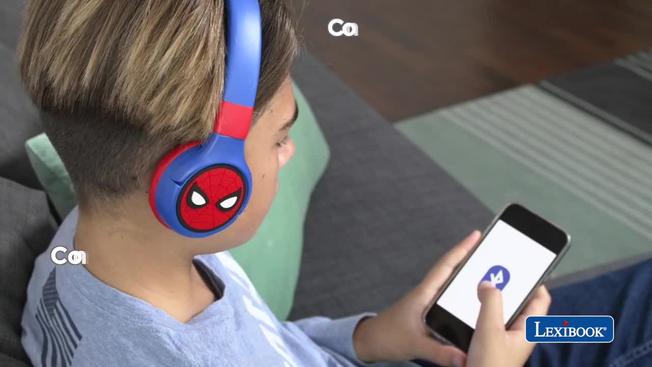 SPIDER-MAN - Casque 2 en 1 Bluetooth - Filaire confortable et pliable pour  enfants avec limitation de son - LEXIBOOK - ADMI