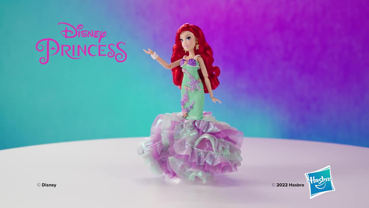 Disney Princesses Poupée La Petite Sirène Ariel Posable avec tenue  Signature, cheveux longs et queue de sirène couleur, inspiré du film  Disney, Jouet