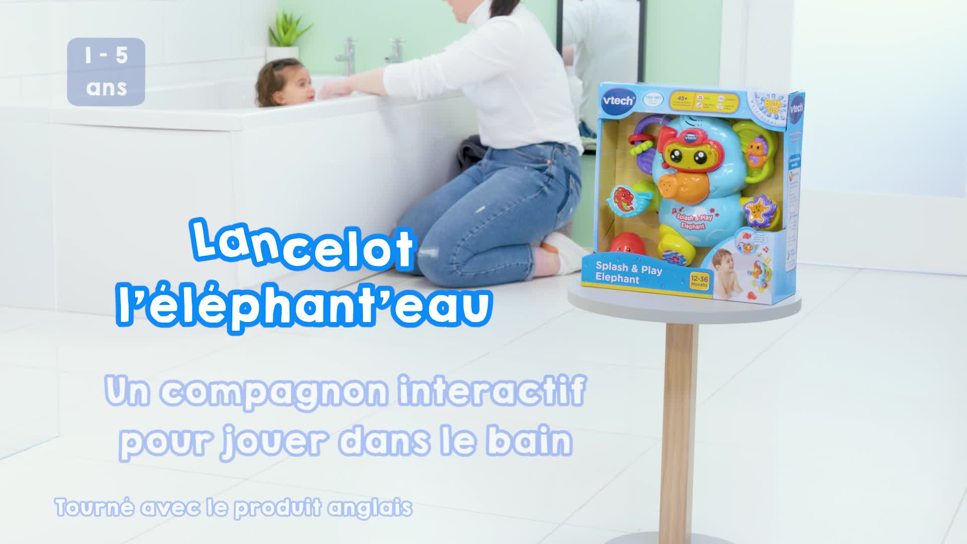 Jeu Bain Bébé - L'Elephant'Eau Lancelot Vtech - Jeu Aquatique Enfant