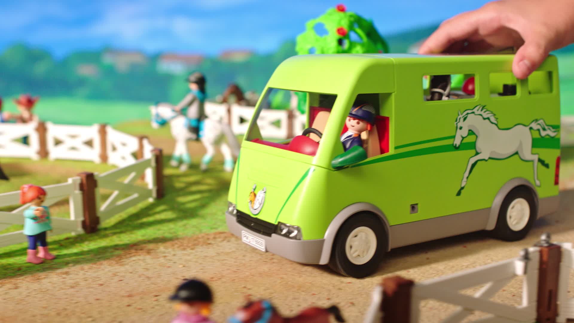 6928 - Cavalier avec van et cheval Playmobil Country Playmobil