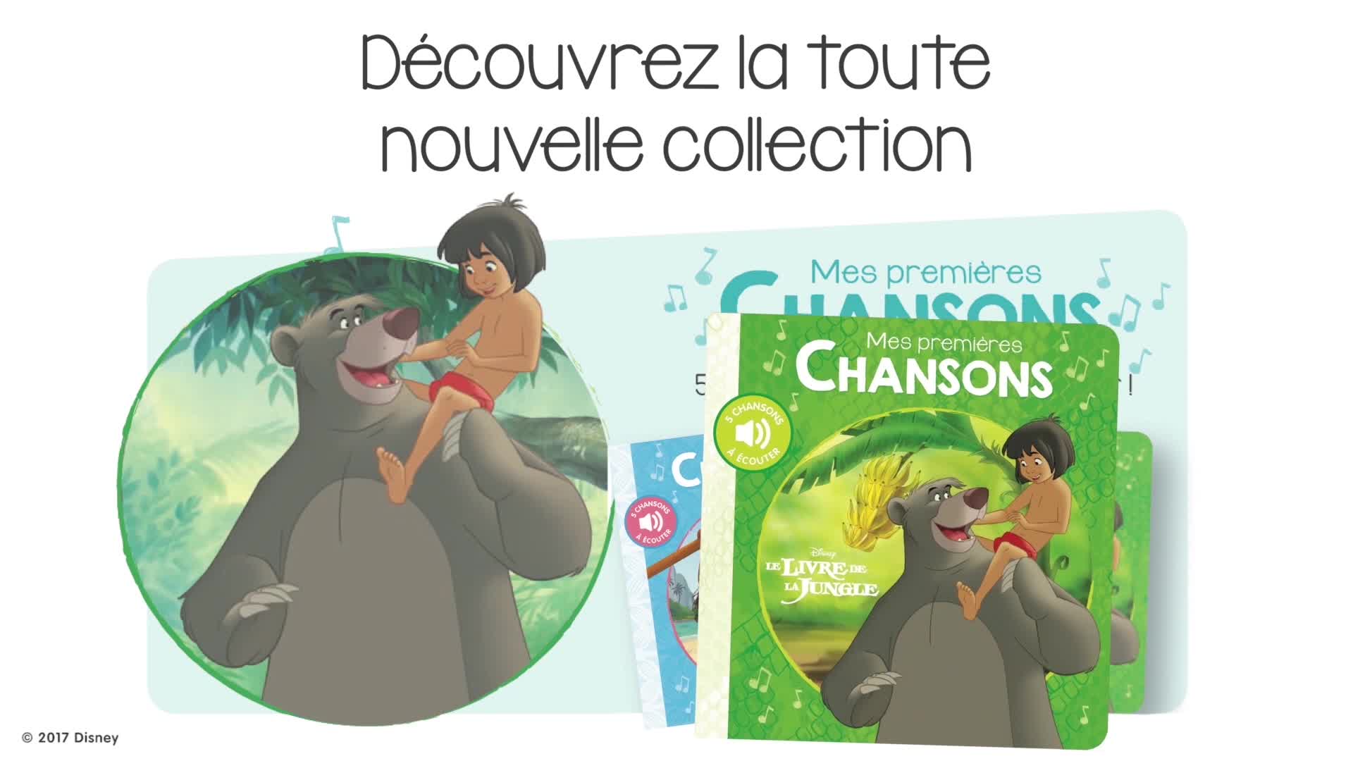 Mes premières chansons : Le livre de la jungle : livre sonore : Disney -  2017187631 - Livres pour enfants dès 3 ans